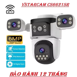 Chính Hãng | Camera 3 Mắt VSTARCAM CS621SR-6MP, 3 Khung Hình 3 Hướng, Đàm Thoại 2 Chiều, Nhìn Đêm.