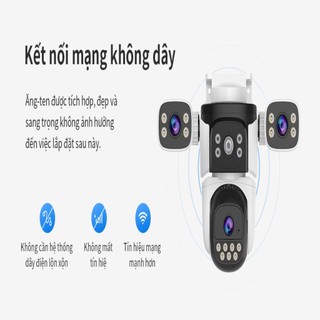 Chính Hãng | Camera 3 Mắt VSTARCAM CS621SR-6MP, 3 Khung Hình 3 Hướng, Đàm Thoại 2 Chiều, Nhìn Đêm.
