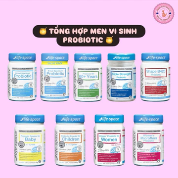 Men Vi Sinh Life Space Probiotic Úc Cho Người Lớn, Trẻ Em, Người Cao Tuổi, Phụ Nữ - Hỗ Trợ Tiêu Hoá, Vùng Kín, Cân Nặng