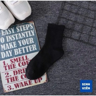Vớ đen unisex – Chất cotton mềm mịn thoáng khí Nam nữ mang được