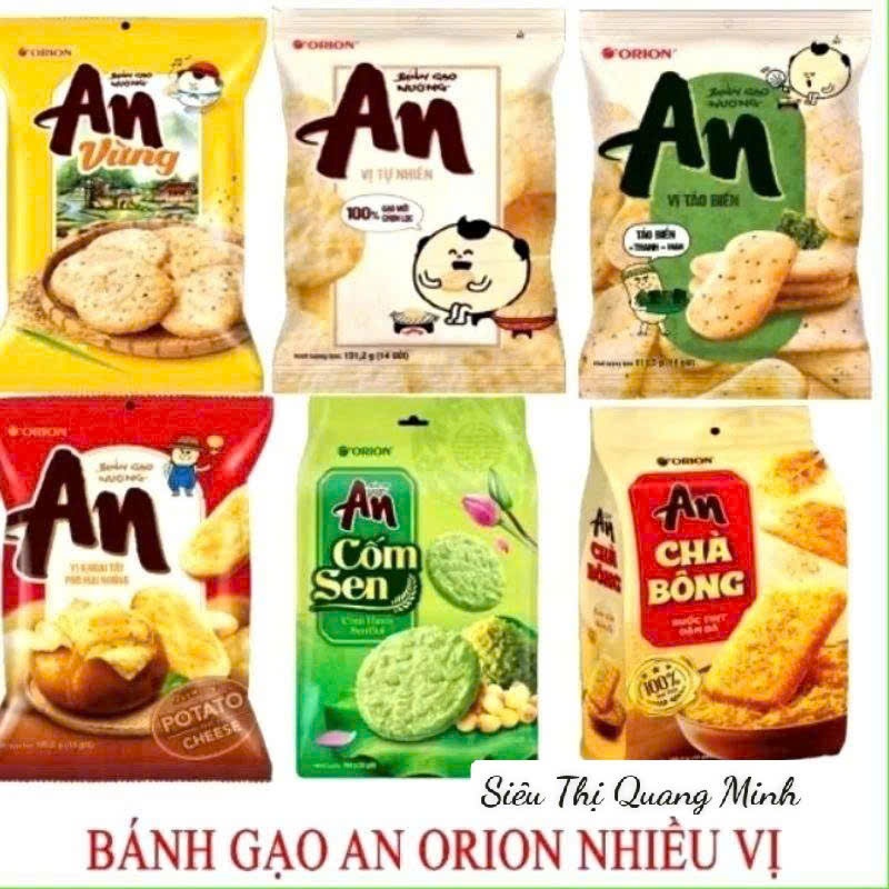 Gói Bánh Gạo Nướng AN Orion Các Vị