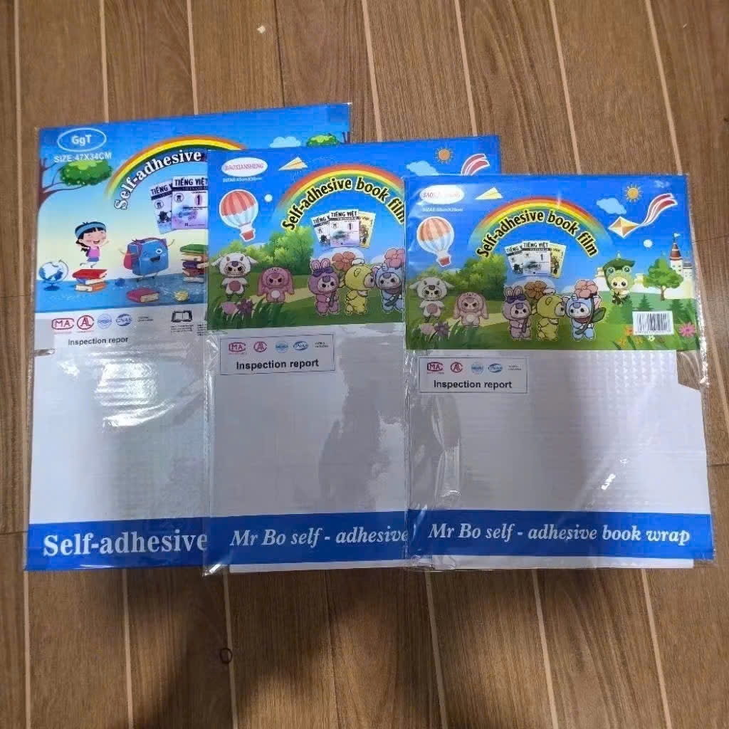 10 tờ Decal bọc sách vở chống rách, chống nước, chống bẩn cho học sinh tặng kèm nhãn vở
