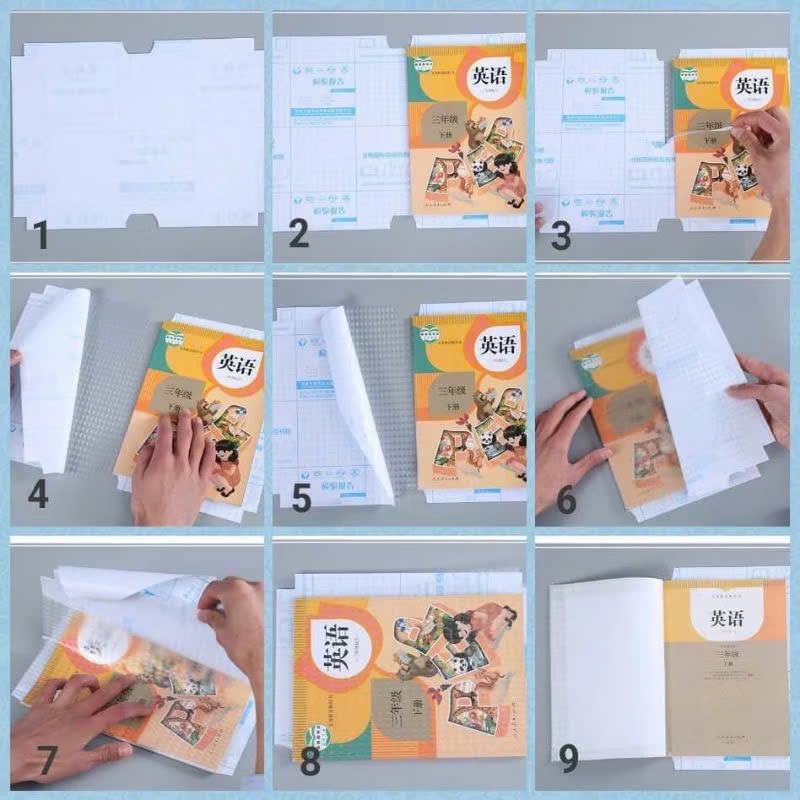 10 tờ Decal bọc sách vở chống rách, chống nước, chống bẩn cho học sinh tặng kèm nhãn vở