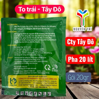 Phân Bón Lá Vi Lượng To Trái Tây Đô TADO PLATINUM - Tăng Đậu Quả, Dưỡng Trái Lớn Đều, Nặng Ký (Gói 20g pha 20 lít)