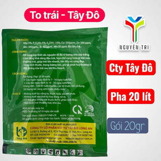 Phân Bón Lá Vi Lượng To Trái Tây Đô TADO PLATINUM - Tăng Đậu Quả, Dưỡng Trái Lớn Đều, Nặng Ký (Gói 20g pha 20 lít)
