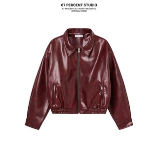 Áo Khoác Da Bomber Chất Liệu Faux Leather Cao Cấp 67PERCENT / 67% - YANKEE LEATHER JACKET