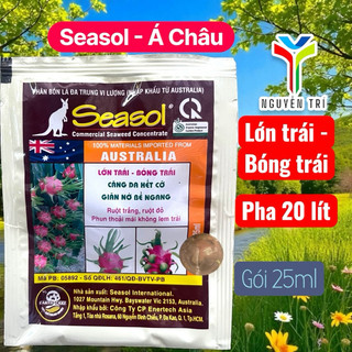 Phân Bón Lá Seasol Úc (Gói 15ml) - Chuyên Dùng Cho Thanh Long, Giúp Lớn Trái, Bóng Trái, Tai Xanh