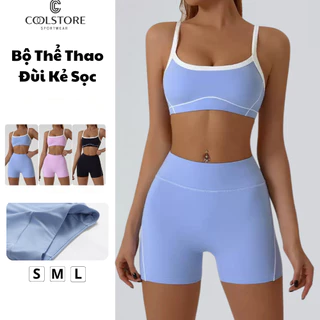 Set đùi thể thao 3 màu cá tính, set tập gym, yoga Coolstore