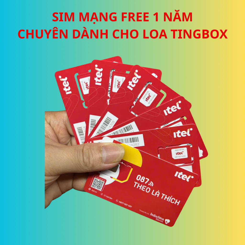 Sim 4G, sim 5G dùng cho Loa thông báo chuyển kh.oản TingBox, Momo, sim ...