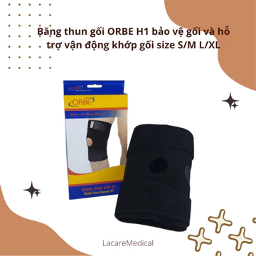 Băng thun gối ORBE H1 bảo vệ gối và hỗ trợ vận động khớp gối size S/M L/XL