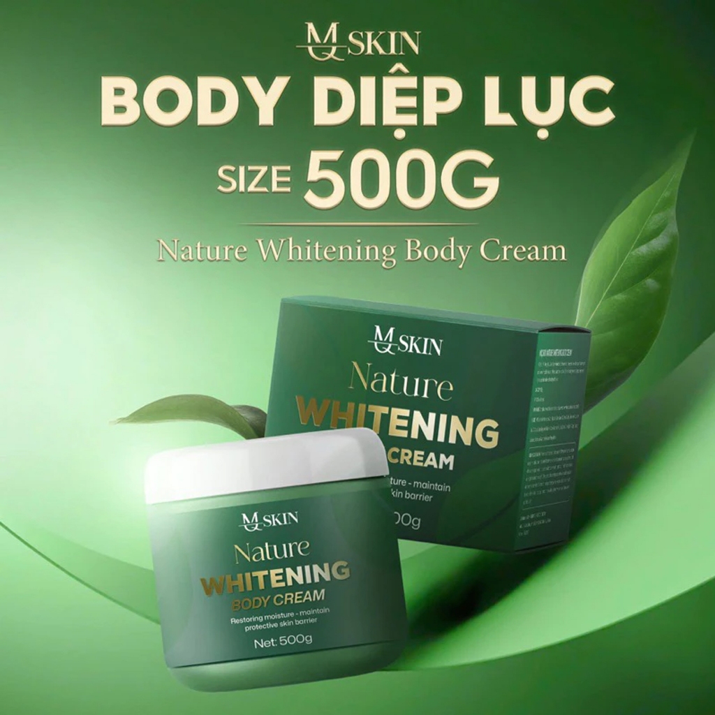 [MQ SKIN] Kem Dưỡng Da Body 500 Gram Nature Whitening Body Cream 500gr Chính hãng