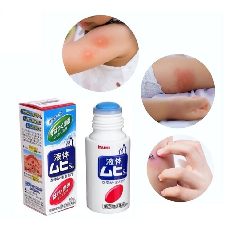 Lăn Bôi Muỗi Đốt Và Côn Trùng Cắn Muhi 50ml Nhật Bản An Toàn Cho bé