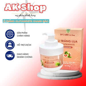 Kem Ủ Trắng Lụa Body Glutawhite Chanh Đào D'care 380gr - Hỗ trợ sáng da, mịn da body skincare