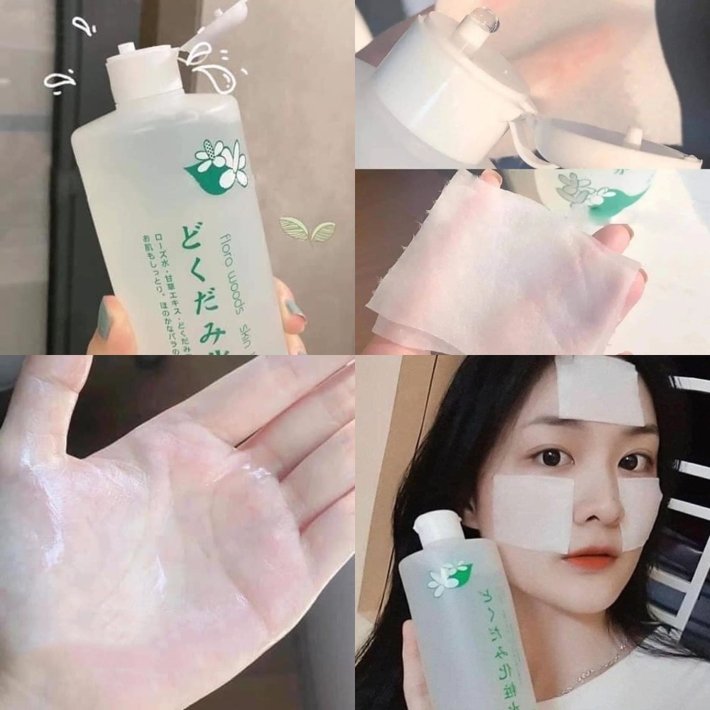 Nước hoa hồng lotion toner diếp cá Dokudami ngăn ngừa mụn 500ml