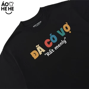 Áo In Chữ Hài Hước Đã Có Vợ Rất Menly Câu Nói Text Vui Đánh Dấu Chủ Quyền Vợ Chồng Form Rộng Cotton 250gsm