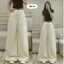 Quần jean Hari màu Be Trắng Ống Rộng Tôn Dáng Cạp Cao Unisex