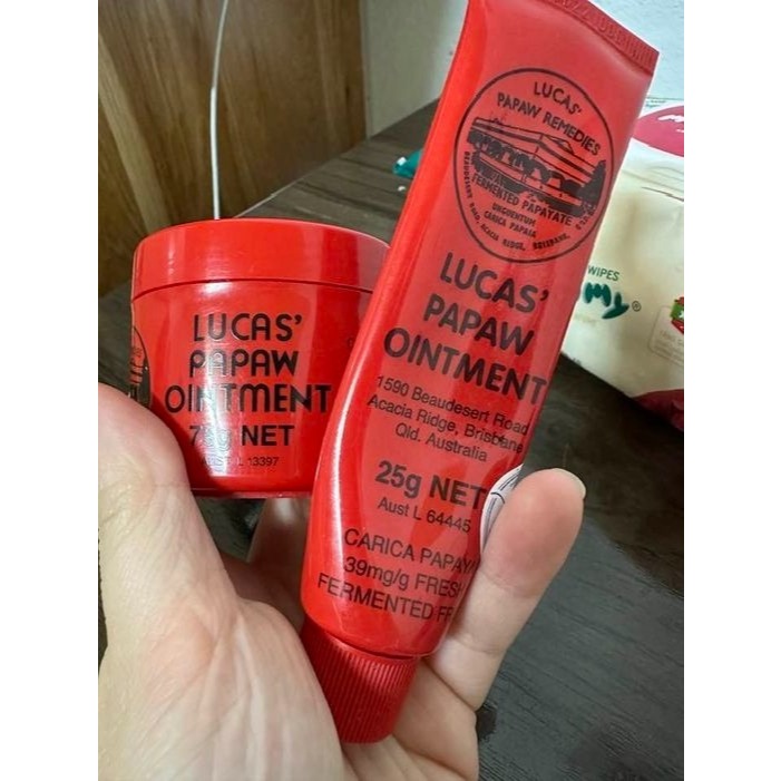 Kem bôi đa năng Lucas Papaw Ointment/ Grandpawpaw Úc 25g; 75g, Kem đu đủ tươi, an toàn, lành tính