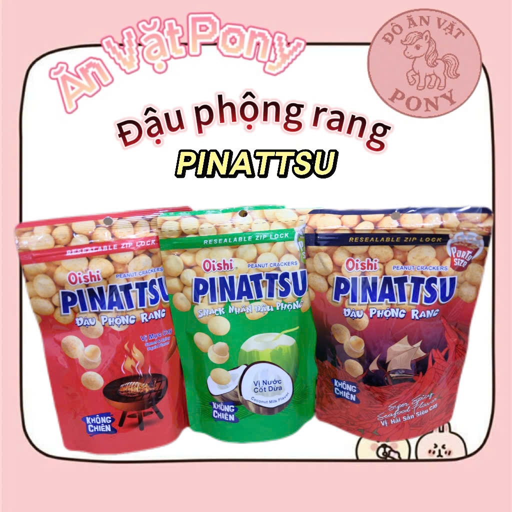 [COMBO 12 GÓI] Snack đậu phộng Pinattsu Oishi Party size gói 85g ...