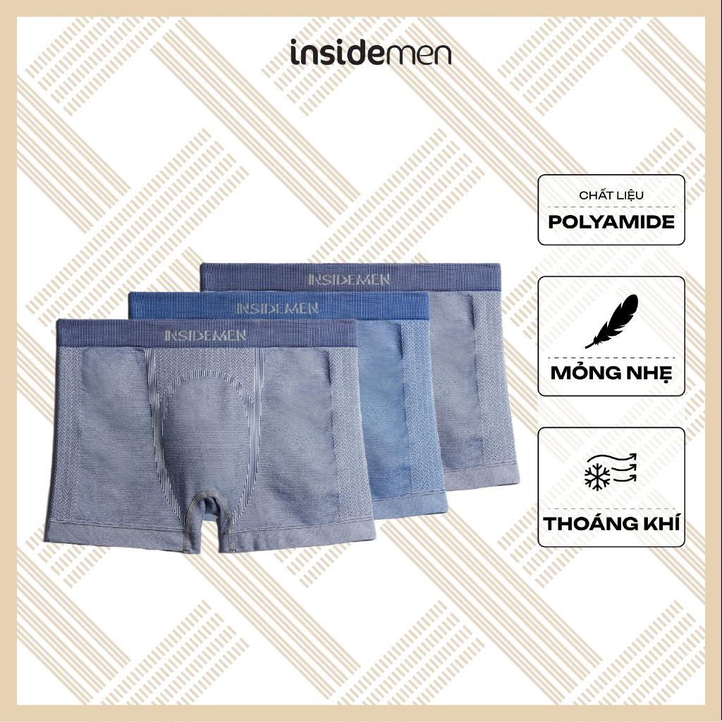 Quần Boxer Nam Insidemen Polyamide IBX023