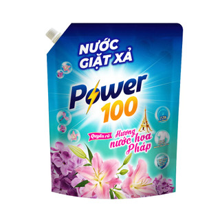 Nước Giặt Xả Power100 Hương Nước Hoa Pháp Túi 3.2KG