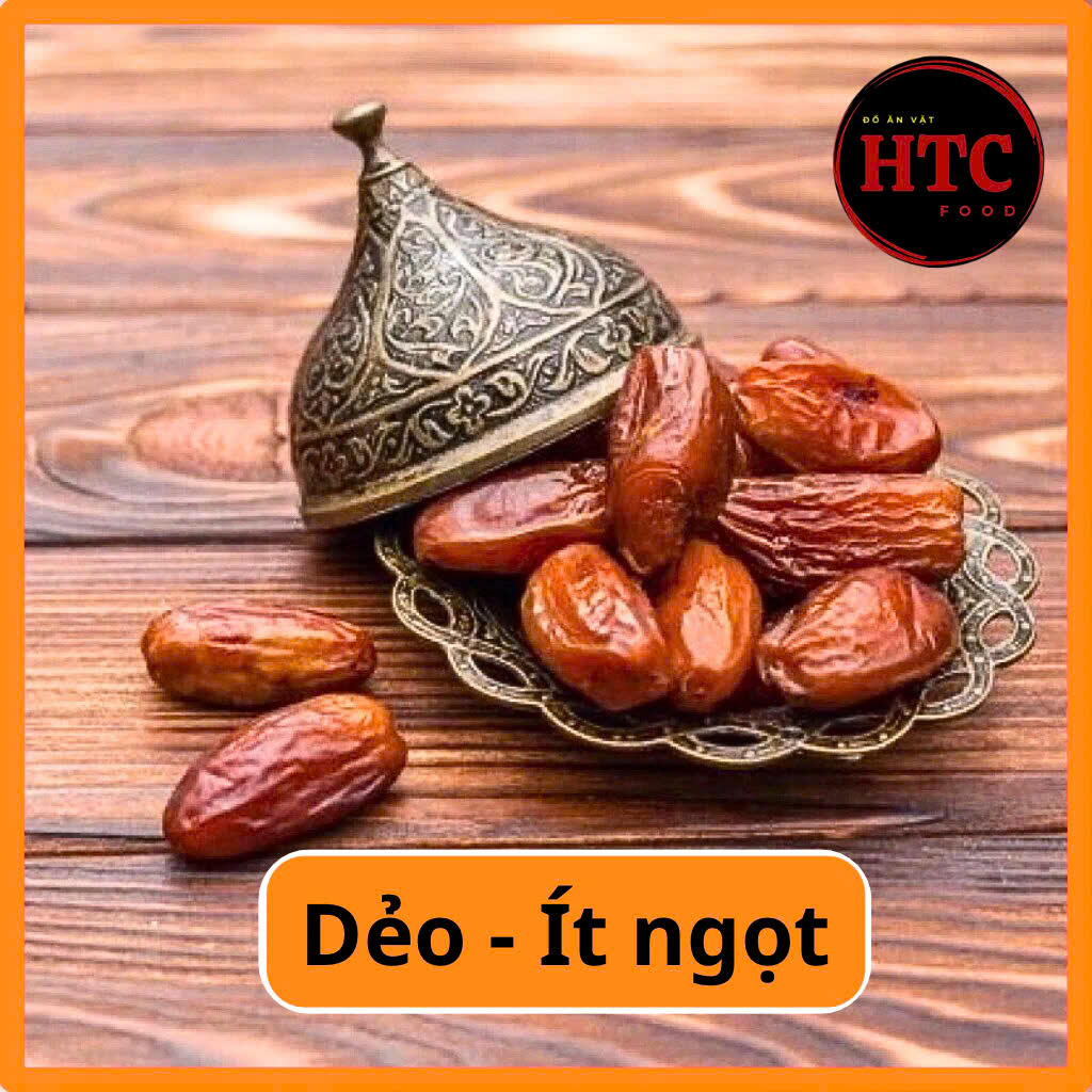 Chà là sấy dẻo không đường cao cấp nhập khẩu từ Dubai, trái cây hoa quả sấy dẻo, đồ ăn vặt HTC Food