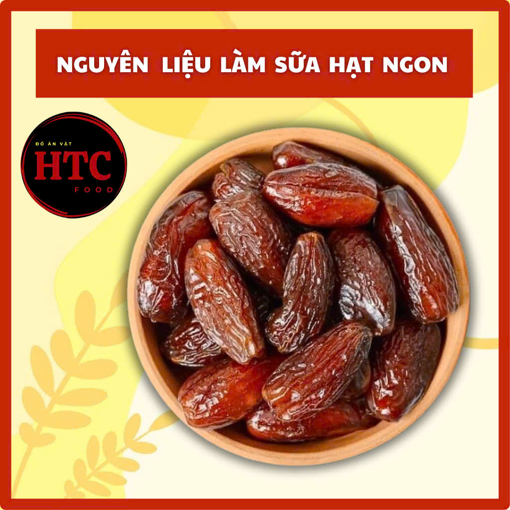 Chà là sấy dẻo không đường cao cấp nhập khẩu từ Dubai, trái cây hoa quả sấy dẻo, đồ ăn vặt HTC Food