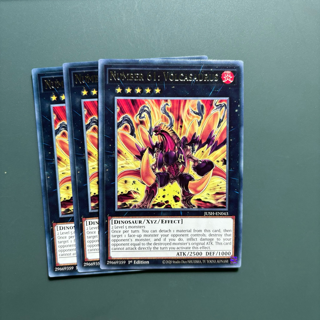 [Yugioh Sky Shop] 1 lá thẻ bài NUMBER 61: VOLCASAURUS - JUSH-EN043 ...