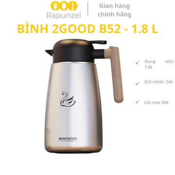 Bình giữ nhiệt 2GOOD B52, bình giữ nhiệt 1.8L, bình giữ nhiệt size đại, bình giữ nhiệt pha trà