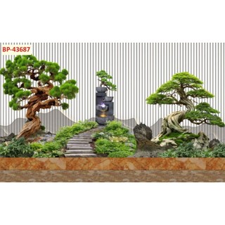Tranh lam sóng tân cổ điển dán tường, phù hợp trang trí spa, trang trí phòng khách, nhà hàng (shop tặng kèm keo dán)