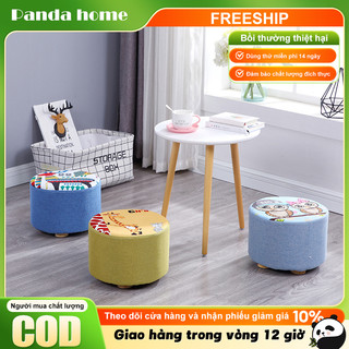 Panda Ghế đẩu thấp thấp đa năng Ghế Đôn Sofa Ghế  Gác chắc chắn  ( mặt Tròn cao 20cm )