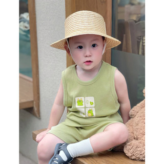 HONEY (6M - 6Y) Bộ quần áo sát nách thể thao cotton thoáng mát, thấm hút tốt 6 hoạ tiết đáng yêu 10kg đến 29kg