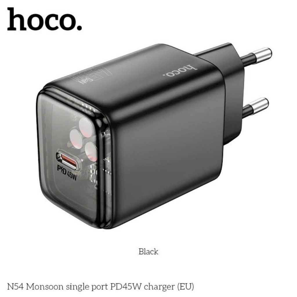 Củ sạc nhanh hoco N54A chui tròn ,công suất 45w .