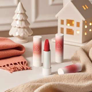 Son Thỏi 3CE Cashmere Hug Lipstick 10 Màu Mịn Lì Nhẹ Môi Knit Hug Red Taupe Beige Cozy Whisper 3.5g
