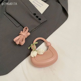 Phụ kiện bé gái, Túi đeo chéo cho bé da trơn 2 màu T017 Tiểu Yến KID