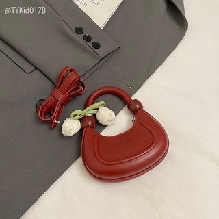 Phụ kiện bé gái, Túi đeo chéo cho bé da trơn 2 màu T017 Tiểu Yến KID