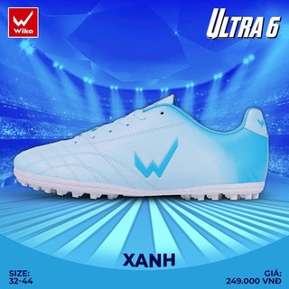 Giày Đá Bóng Wika Ultra 6 Cho Sân Cỏ Nhân Tạo, Da Nhăn Cao Cấp, Đã Khâu Toàn Bộ Đế