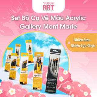 [Hỏa tốc HCM] Set Bộ Cọ Vẽ Màu Acrylic Gallery Mont Marte (Nhiều Size - Nhiều Lựa Chọn)