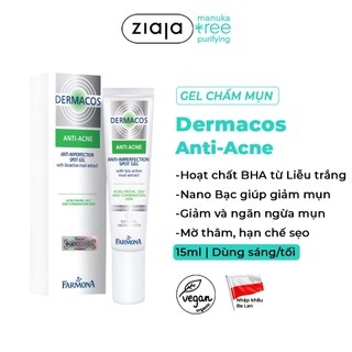 Gel Chấm Mụn Trứng Cá Farmona Dermacos / Aciduo Anti-Acne Anti-imperfection Spot Gel 15ml