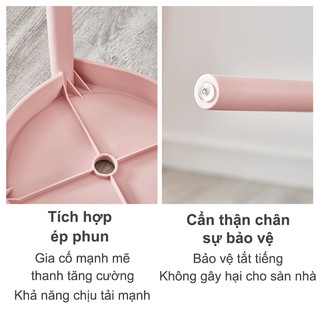 KUKA Ghế nhựa trong suốt hiện đại-ghế đôn decor phòng trà Ghế ăn đẹp| Bền chắc tiết kiệm không gian