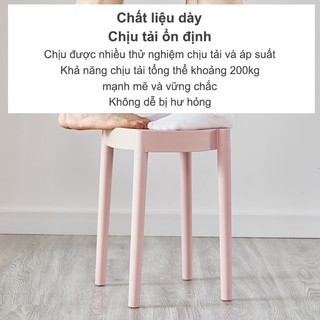 KUKA Ghế nhựa trong suốt hiện đại-ghế đôn decor phòng trà Ghế ăn đẹp| Bền chắc tiết kiệm không gian