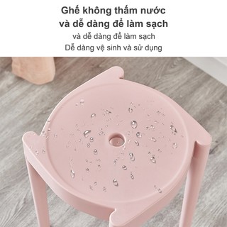 KUKA Ghế nhựa trong suốt hiện đại-ghế đôn decor phòng trà Ghế ăn đẹp| Bền chắc tiết kiệm không gian