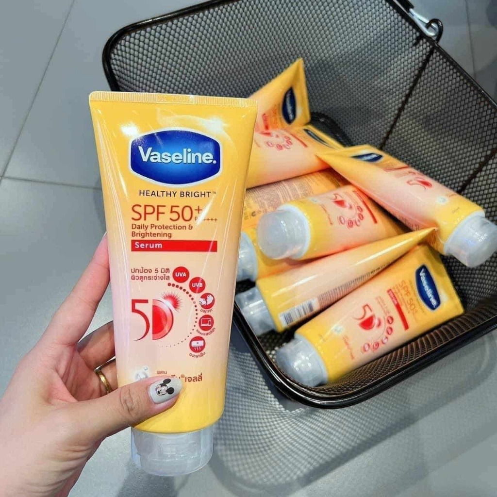 Kem chống nắng Body Vaseline 50x bảo vệ da với SPF 50+ PA+++ 300ml, Kcn vaseline nội địa Thái