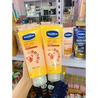 Kem chống nắng Body Vaseline 50x bảo vệ da với SPF 50+ PA+++ 300ml, Kcn vaseline nội địa Thái