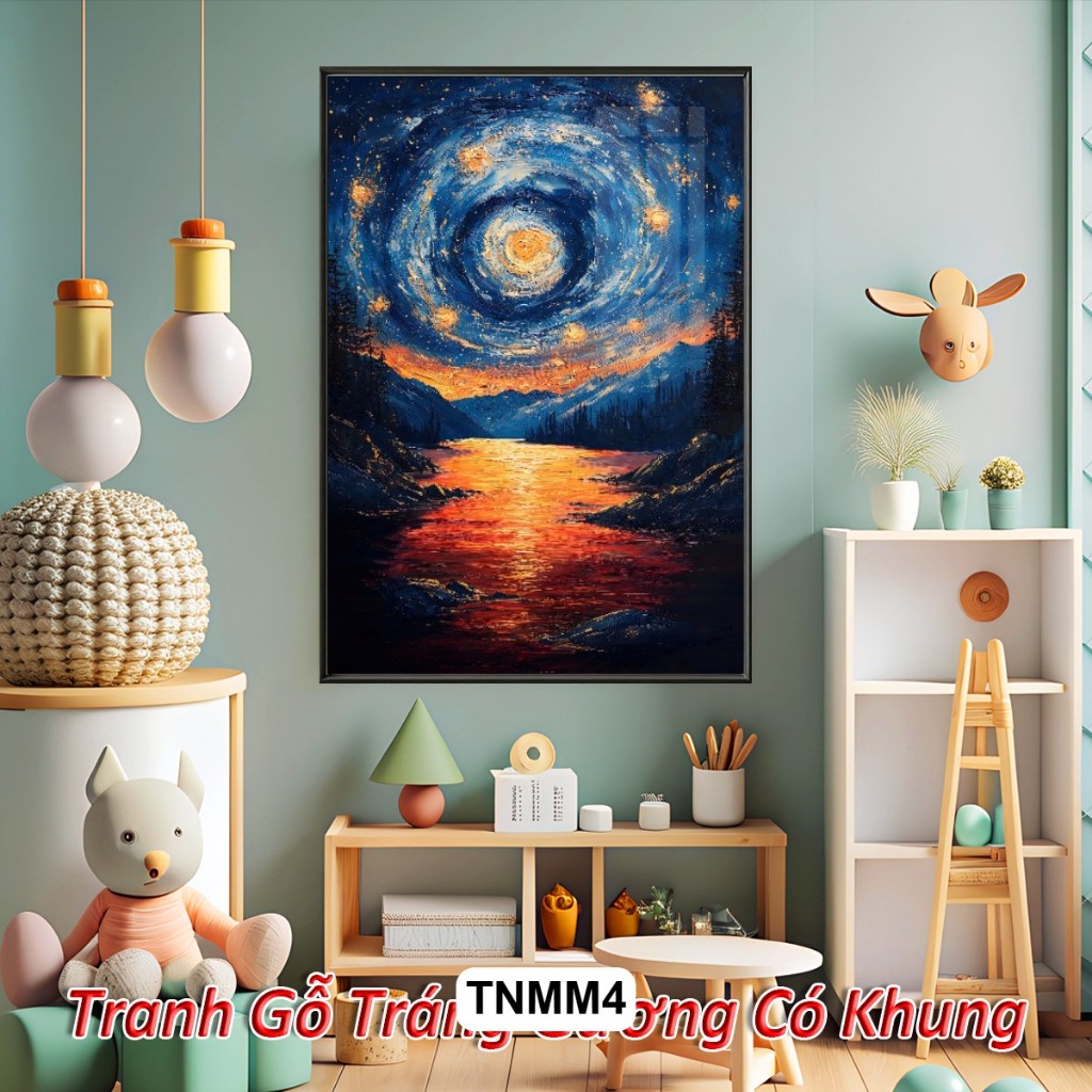 Tranh Cảnh Thiên Nhiên Rực Rỡ Tráng Gương Có Khung - Decor Sang Trọng Cho Khách Sạn, Căn Hộ Hiện Đại