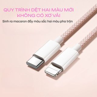 Dây sạc nhanh PD30W, Cáp dù bện lưới chống đứt gãy, An toàn- Bền bỉ, Hỗ trợ sạc nhanh cho mọi dòng điện thoại-BH12T