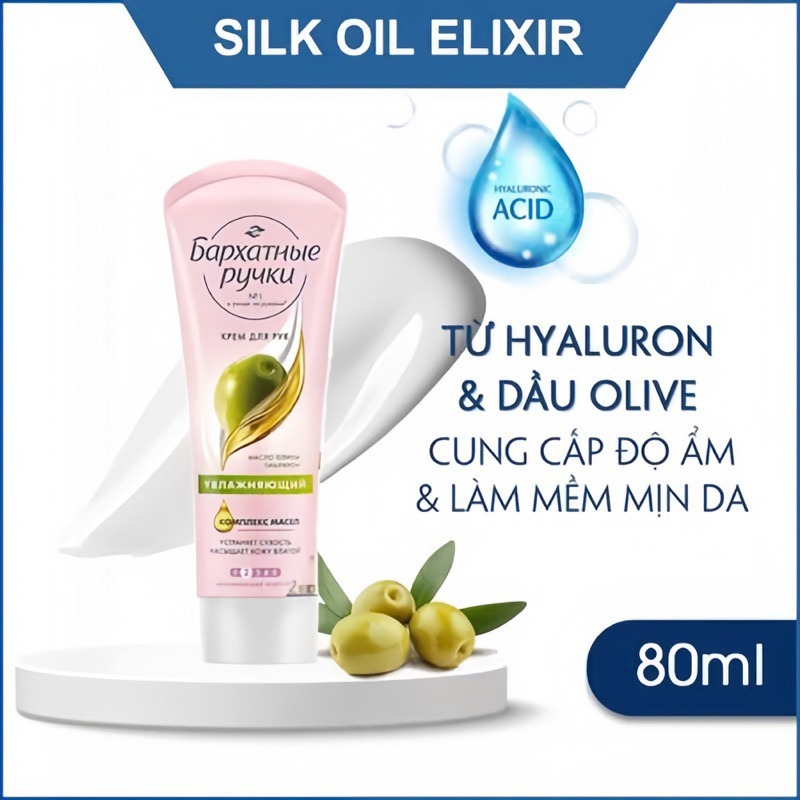 Kem tay Silky Hands Nga 80ml mẫu mới ,giúp dưỡng trắng da mềm mịn khắc phục làn da khô thô ráp