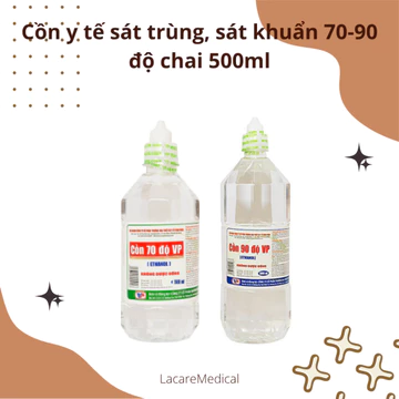 Cồn y tế sát trùng, sát khuẩn 70-90 độ chai 500ml