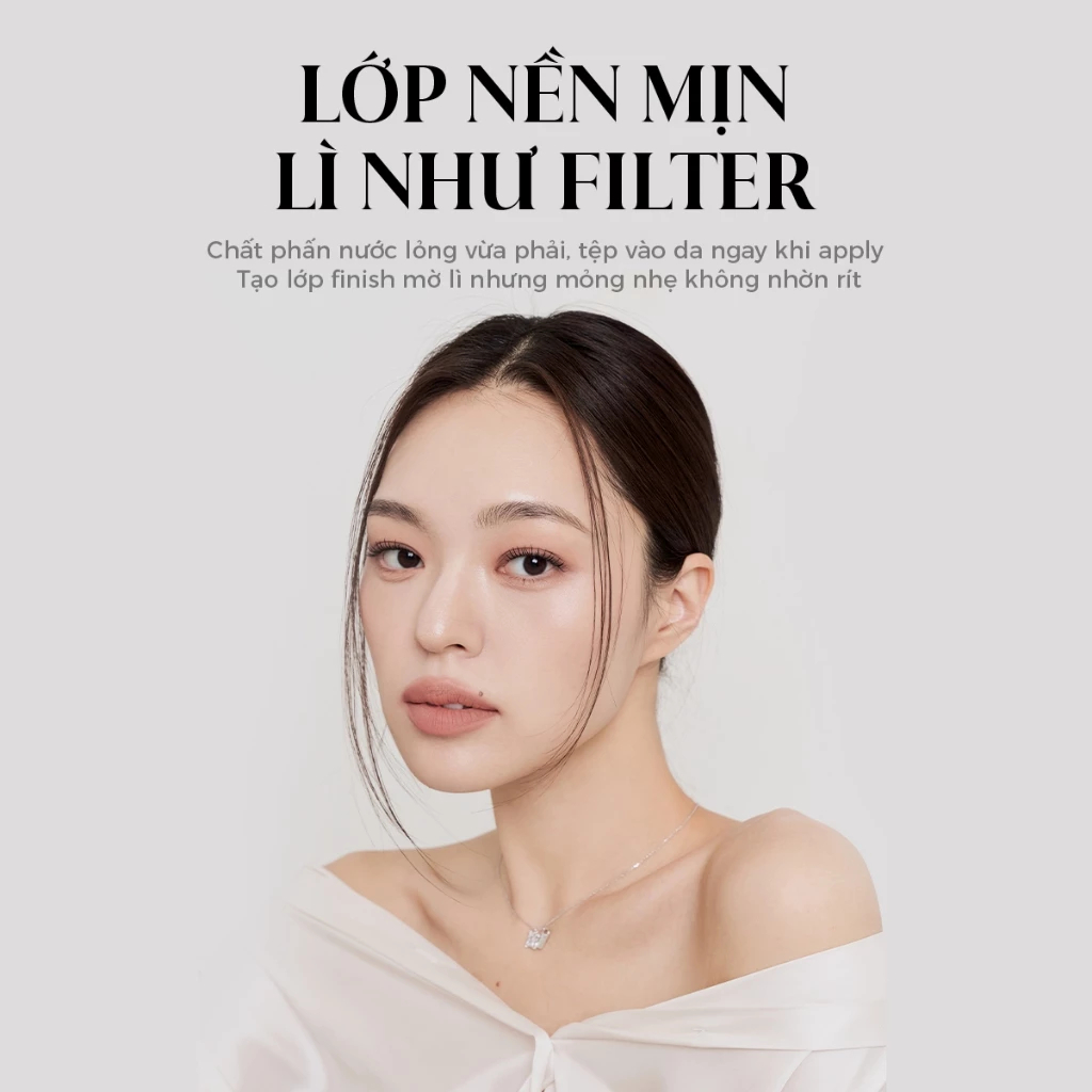 Phấn nước Muzigae Mansion Sleek Matt Cushion SPF50+/PA++++ Mịn lì kèm lõi (15g+15g)