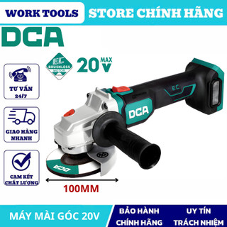 DCA Thân máy mài góc không chổi than dùng pin 20V ADSM06-100Z