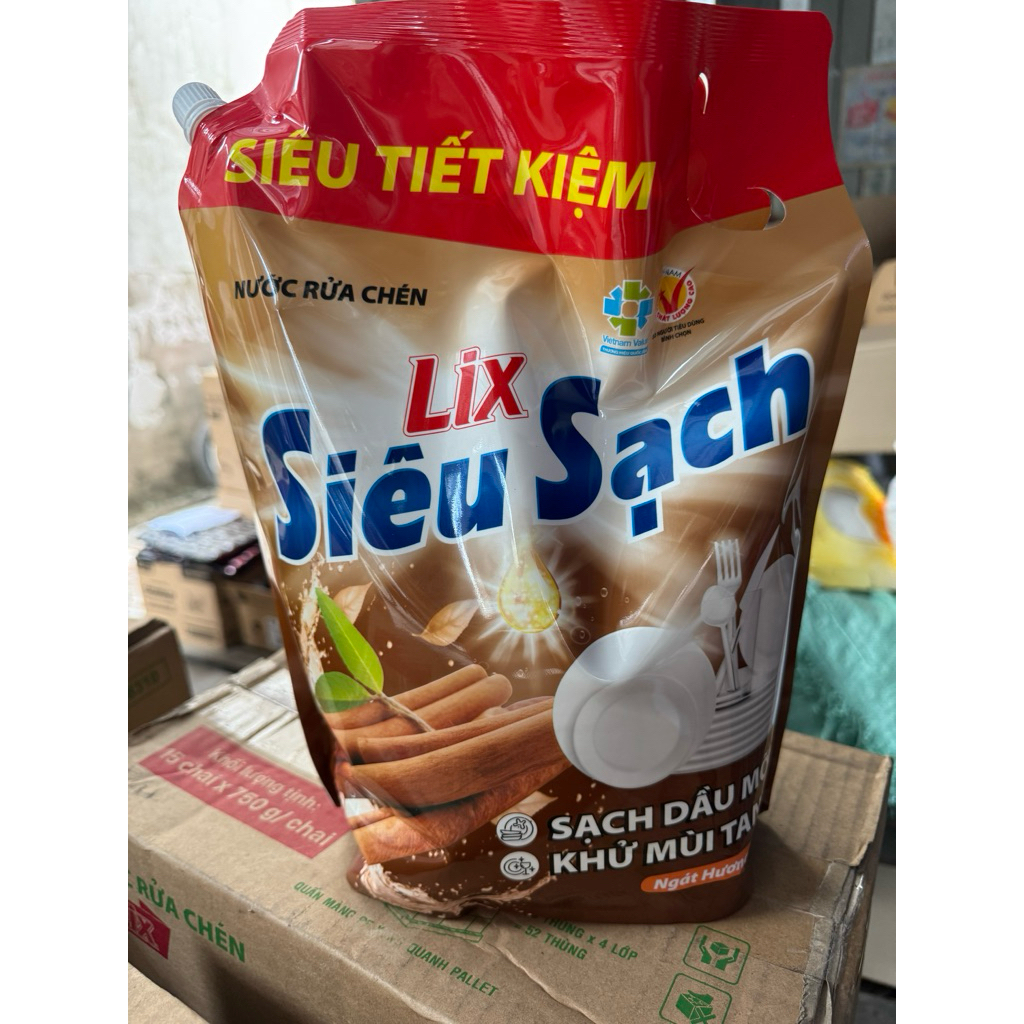 Nước Rửa Chén LIX 3.2kg Siêu Sạch Hương Chanh/ trà xanh - LIXRC